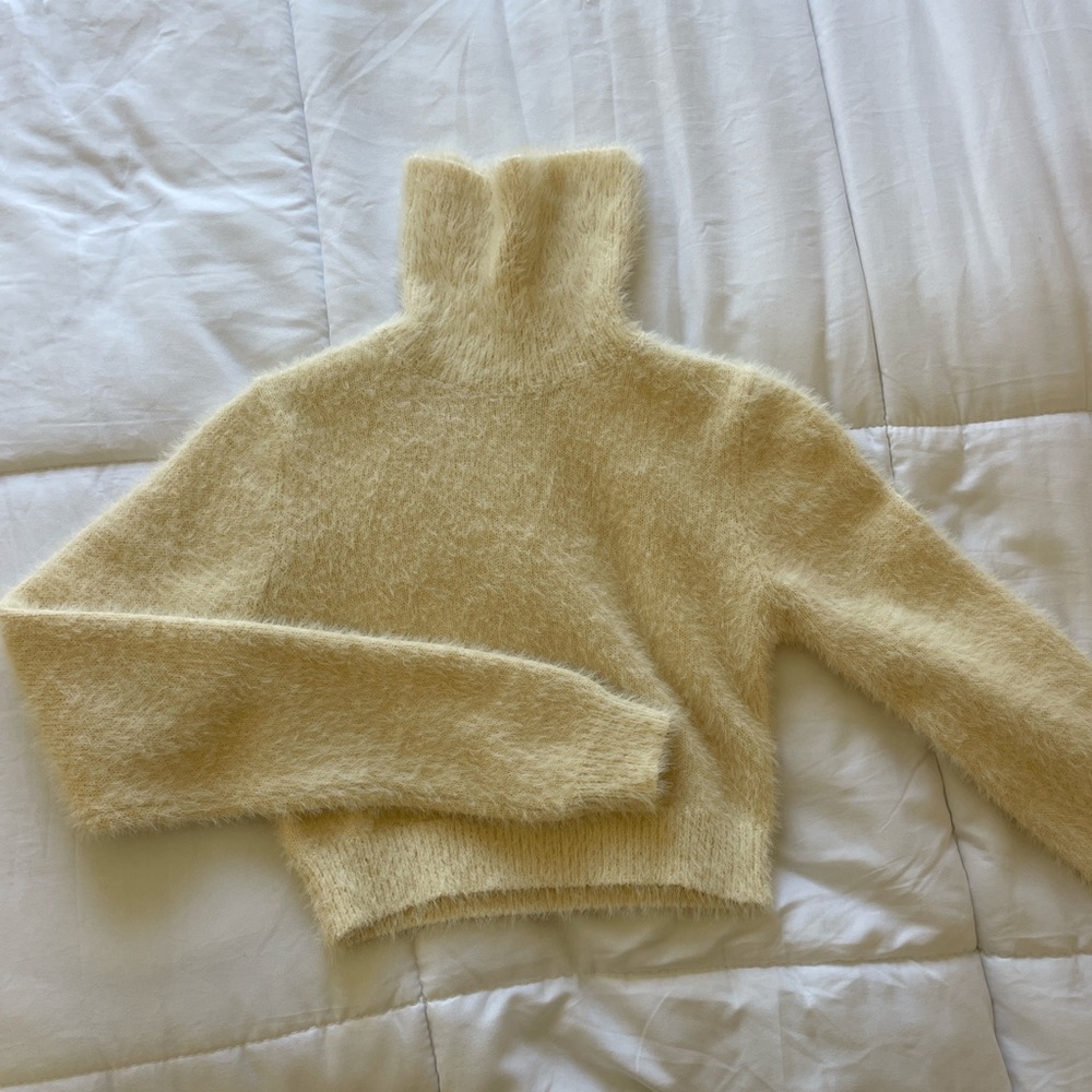 Cashmere Cream Turtleneck Sweater